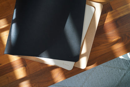 Premium eco-leather deskmat - pure black